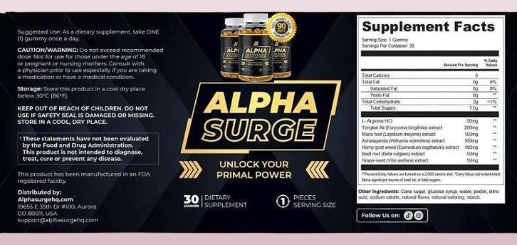 Alpha Surge Ingredients